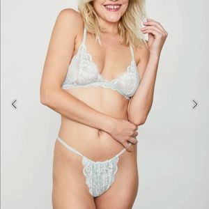 We are HAH lacy panty, light blue, S, unworn